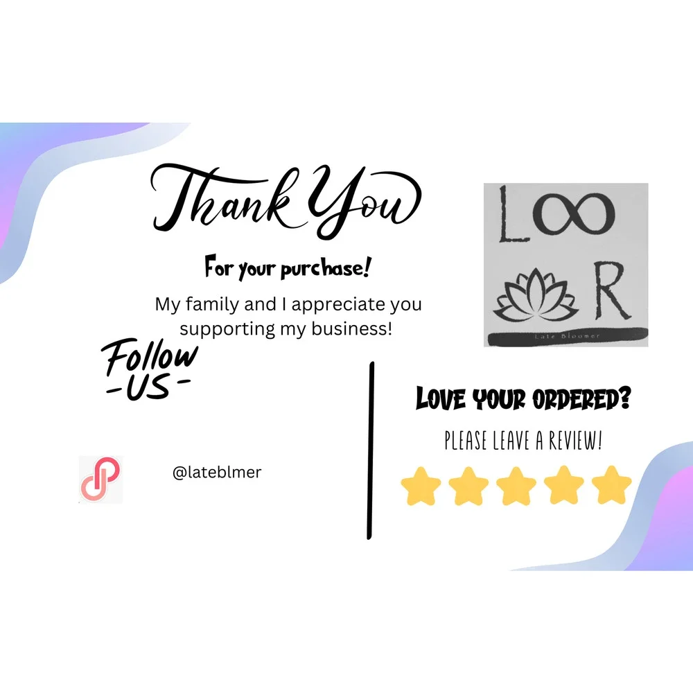 Custom Made Thank You Cards 50 Count